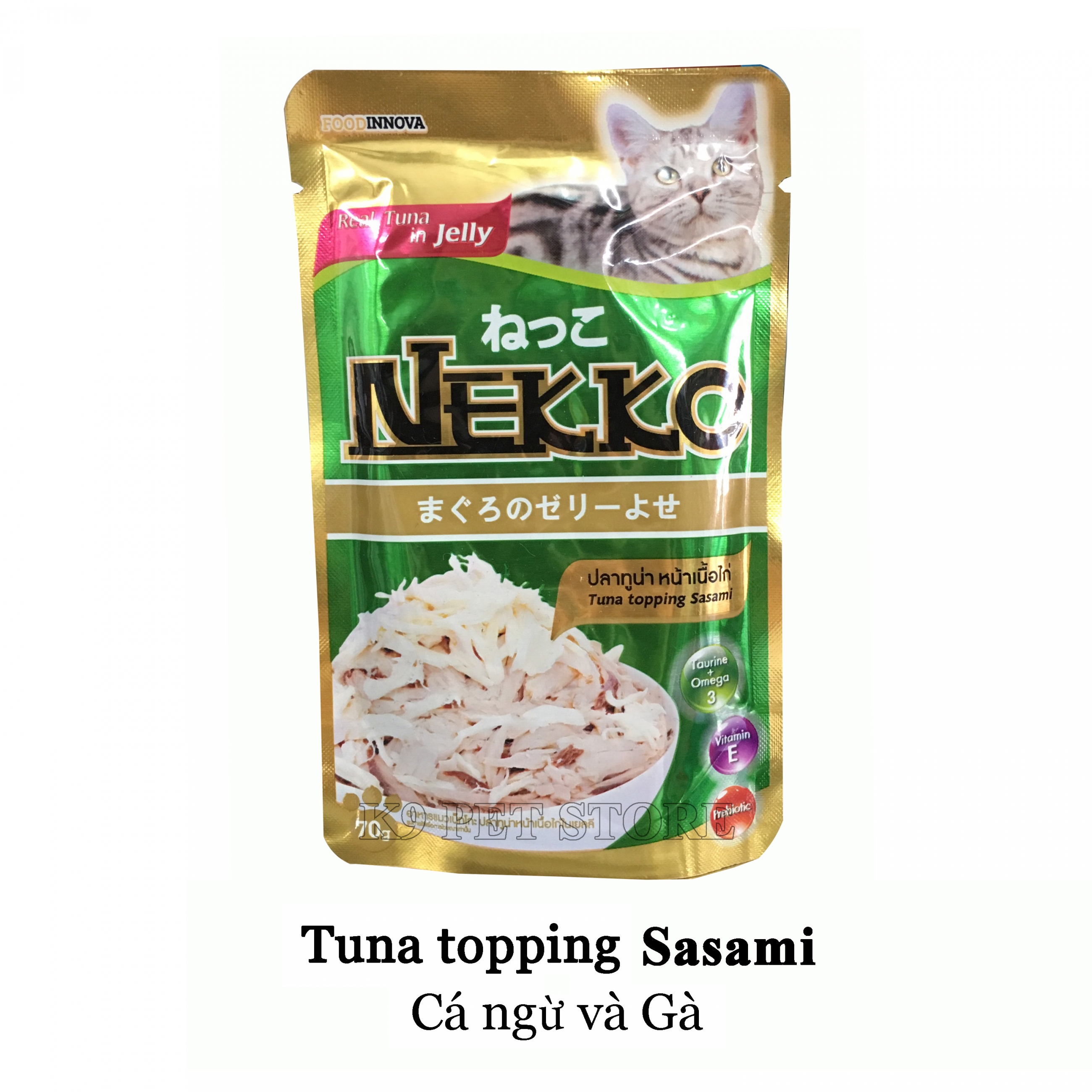 Pate Nekko cho mèo lớn vị Cá ngừ và Gà (Sasami) 70gr