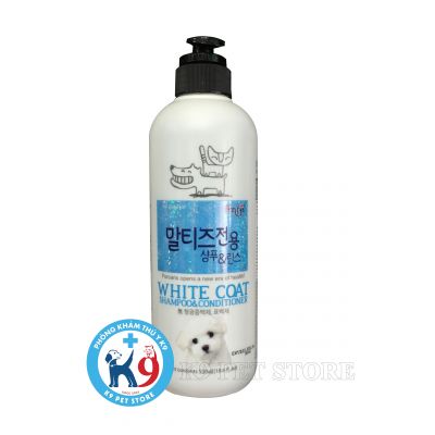 Sữa tắm cho thú cưng lông trắng White Coat Forcans Hàn Quốc 550ml