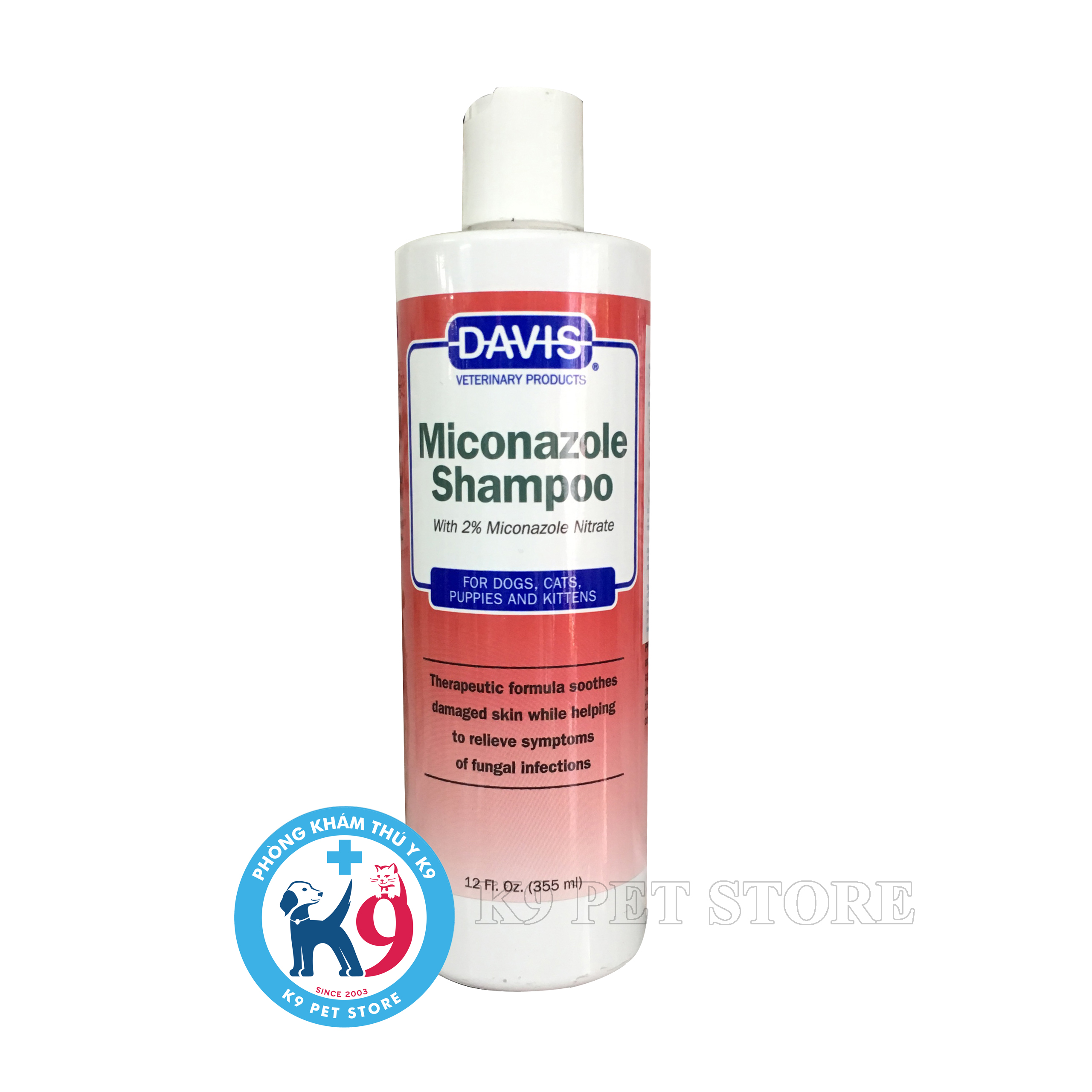 Davis Miconazole - Sữa tắm trị nấm đồng tiền cho thú cưng 355ml