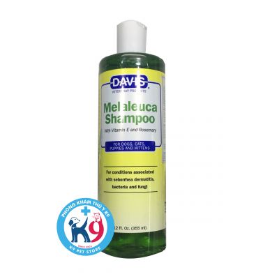 Davis Melaleuca - Sữa tắm thảo dược ngừa viêm, phục hồi da cho thú cưng 355ml