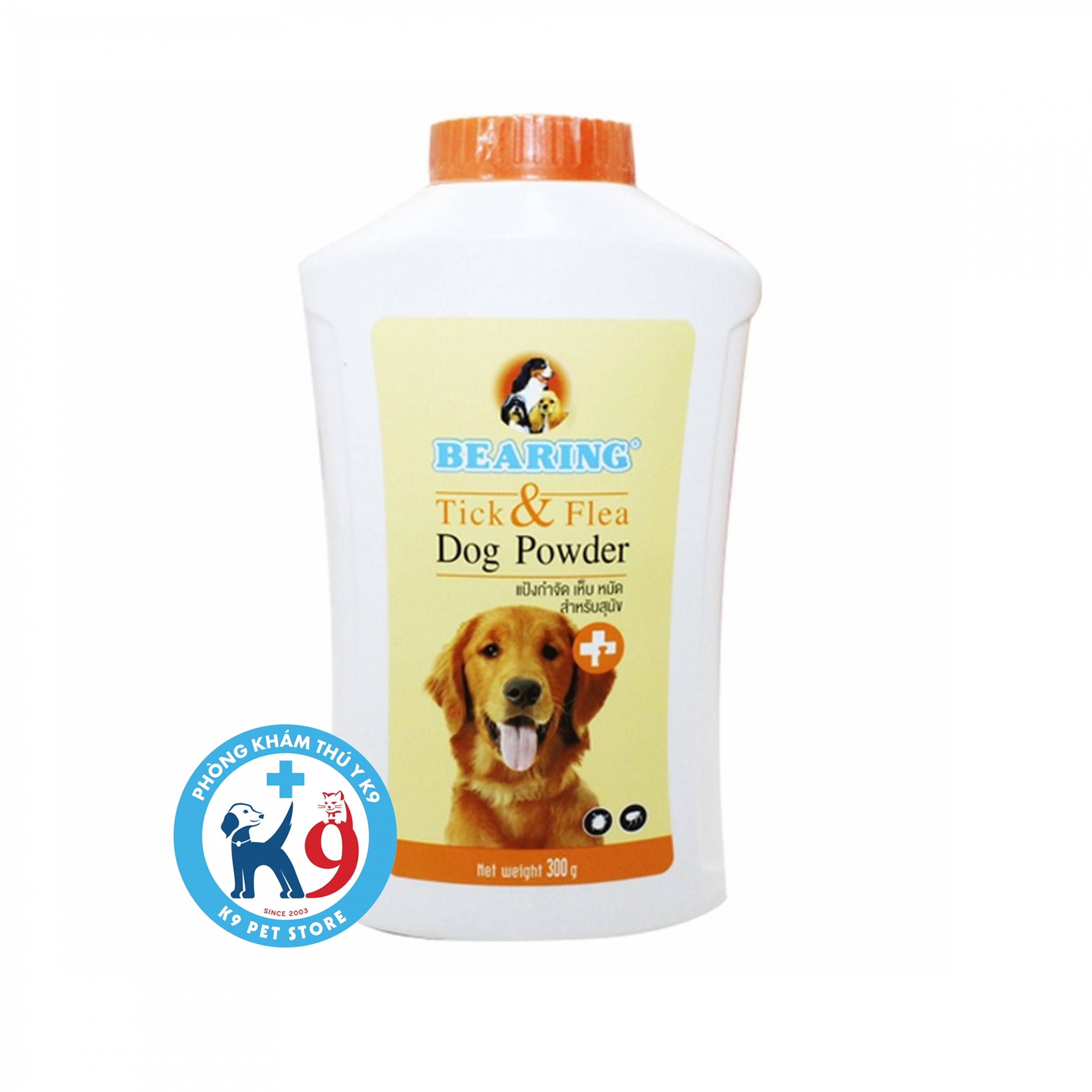 Phấn diệt ve, trị rận trên chó mèo - Bearing Tick & Flea Dog Powder 300gr