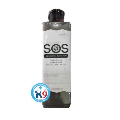 Sữa tắm SOS màu đen nhạt dành riêng cho chó mèo có lông màu đen 530ml
