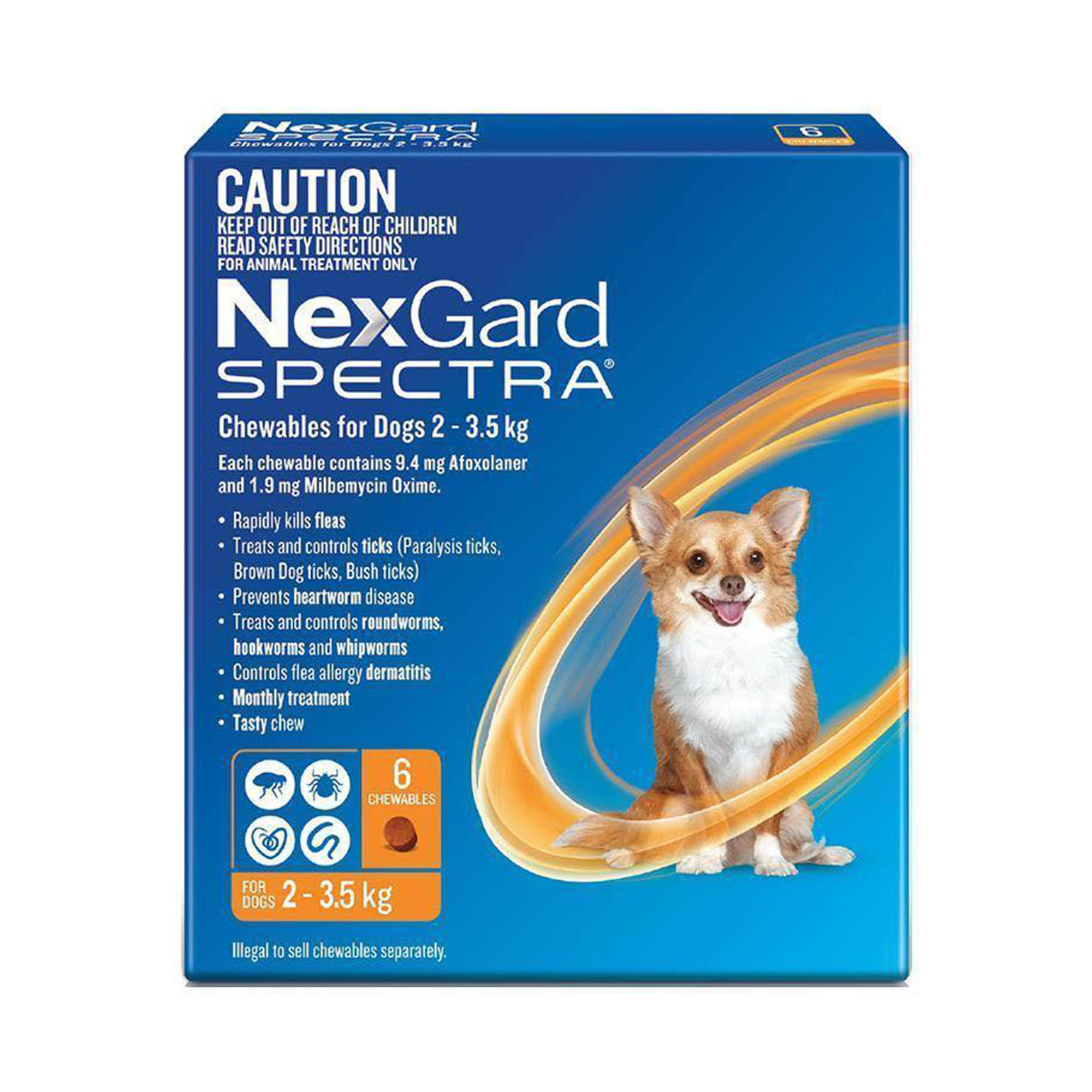 [1 viên] Nexgard Spectra cho chó từ 2 đến 3.5kg viên nhai trị ve, ghẻ, sổ giun