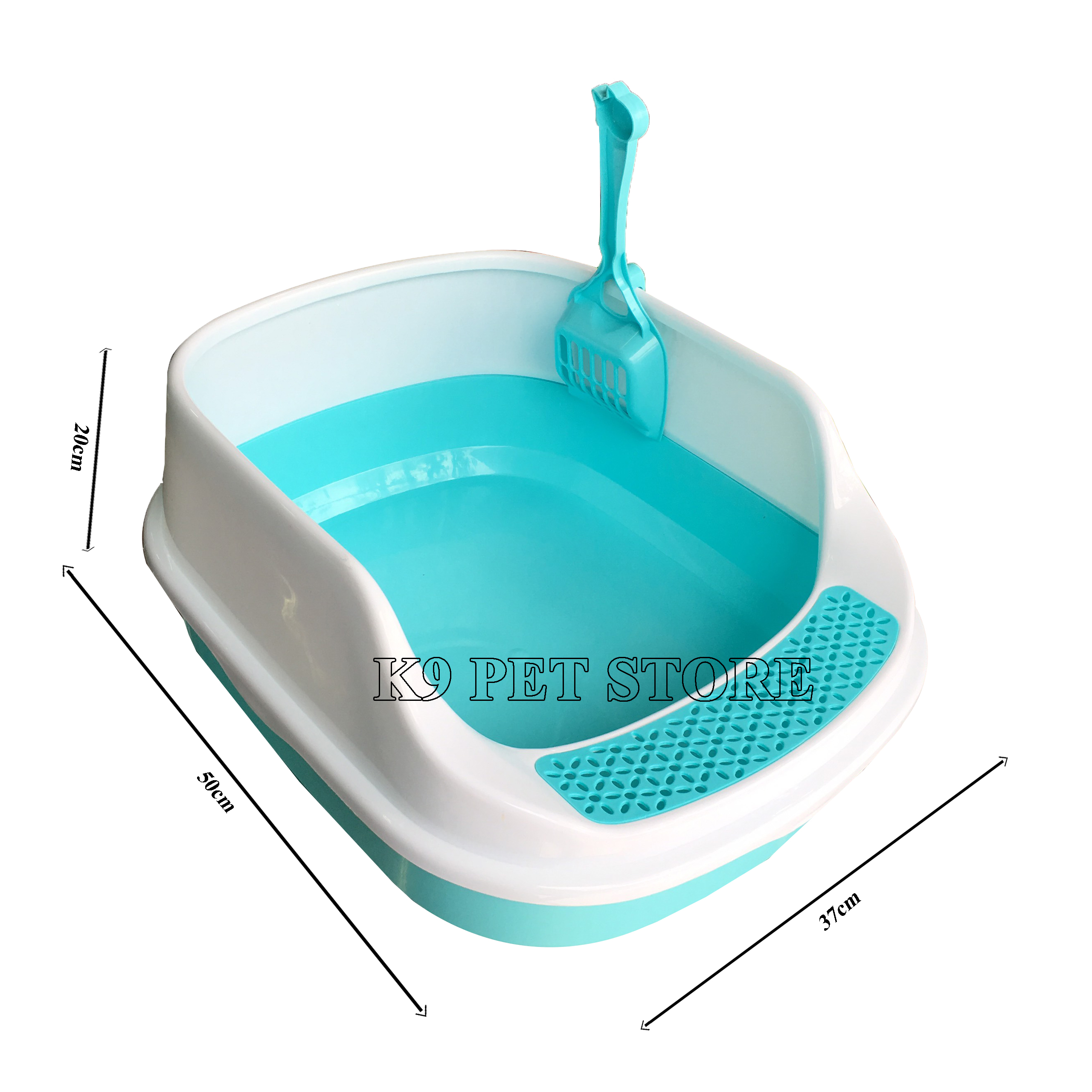 Bộ khay vệ sinh mèo cỡ lớn, thành cao