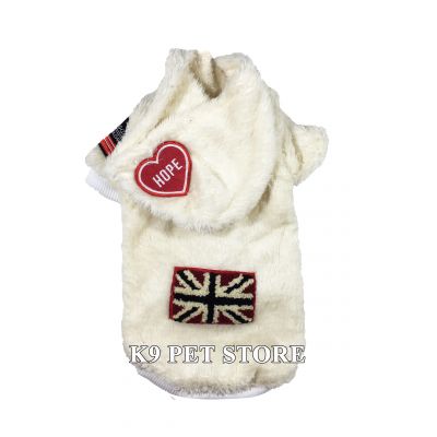 Áo ấm lông có nón cho chó, mèo