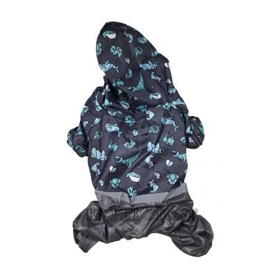 Áo mưa bộ liền quần cho chó, mèo (họa tiết khủng long)