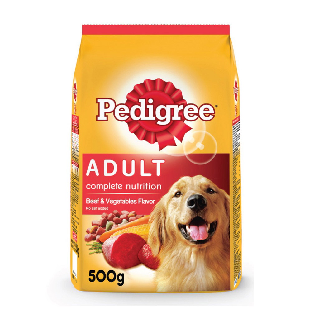 Thức ăn cho chó trưởng thành Pedigree 500gr vị bò và rau củ