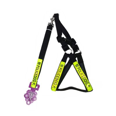 Bộ dây dắt và yếm Police cho chó size nhỏ 2cm