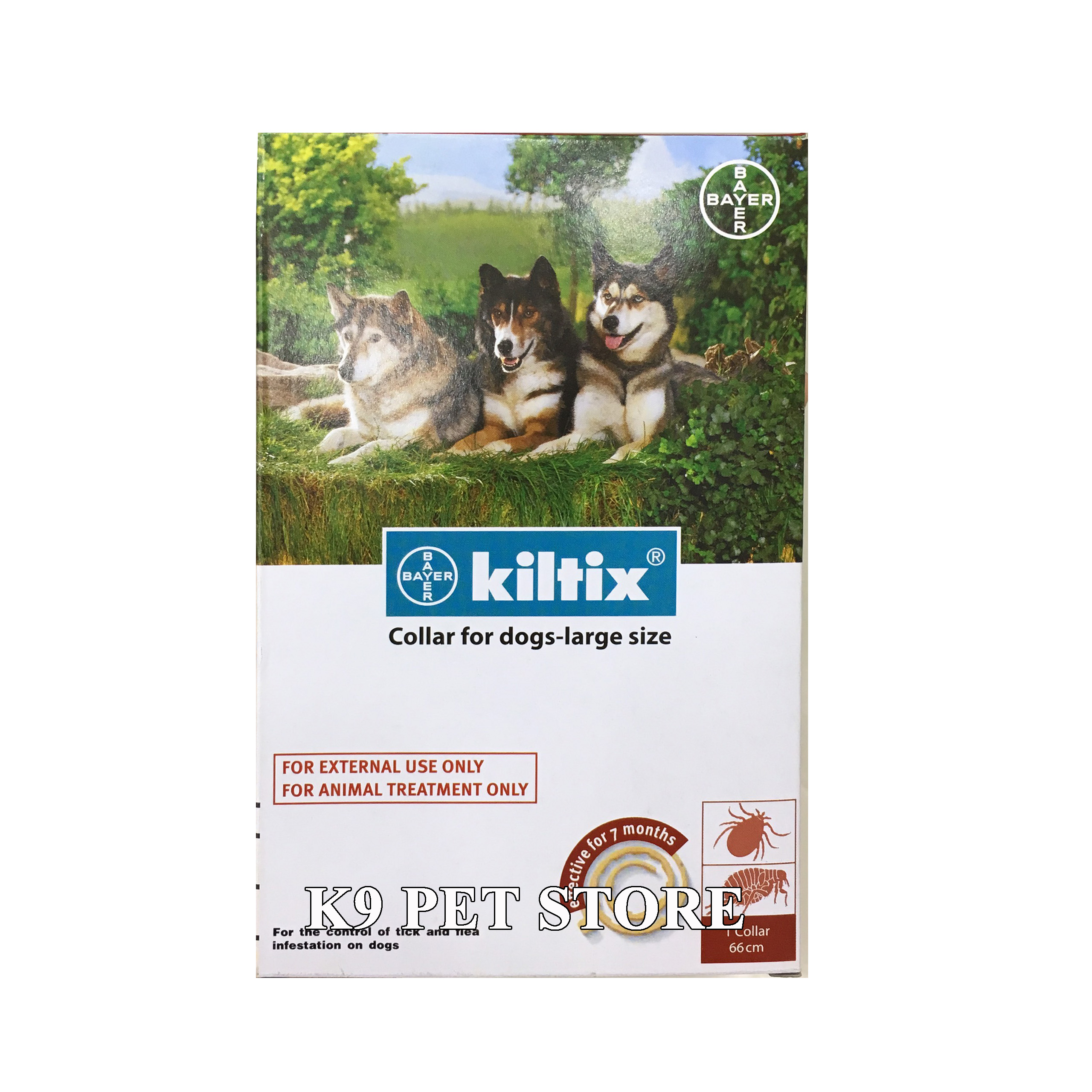 Vòng cổ trị ve rận Bayer Kiltix cho chó trên 20kg