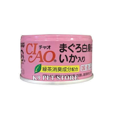 Pate Inaba Ciao đóng hộp cho mèo vị cá ngừ và mực 85gr (A-03)