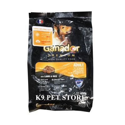Thức ăn cho chó trưởng thành Ganador Lamb and Rice 400gr