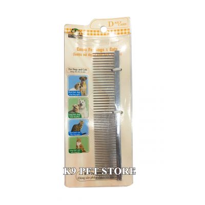 Lược 2 đầu răng thưa, răng khít cho chó, mèo