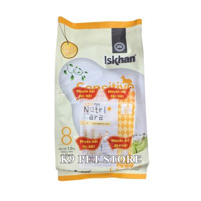 Thức ăn Iskhan Sensitive số 8 cho chó nhạy cảm vị cá hồi và khoai tây 1.2kg