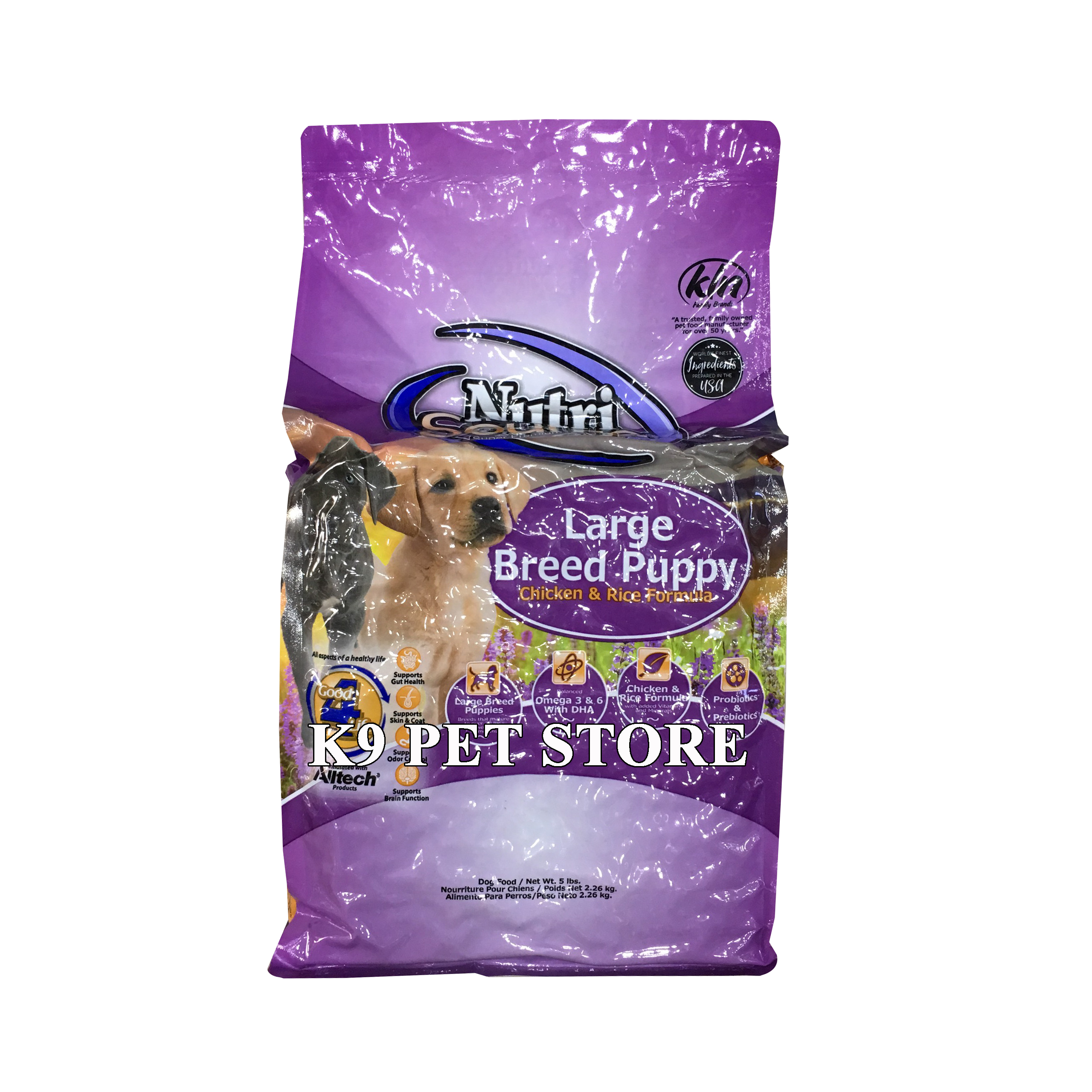 Nutri Source - Thức ăn cao cấp thịt gà, gạo lứt cho chó con cỡ lớn 5lbs (2,26kg)