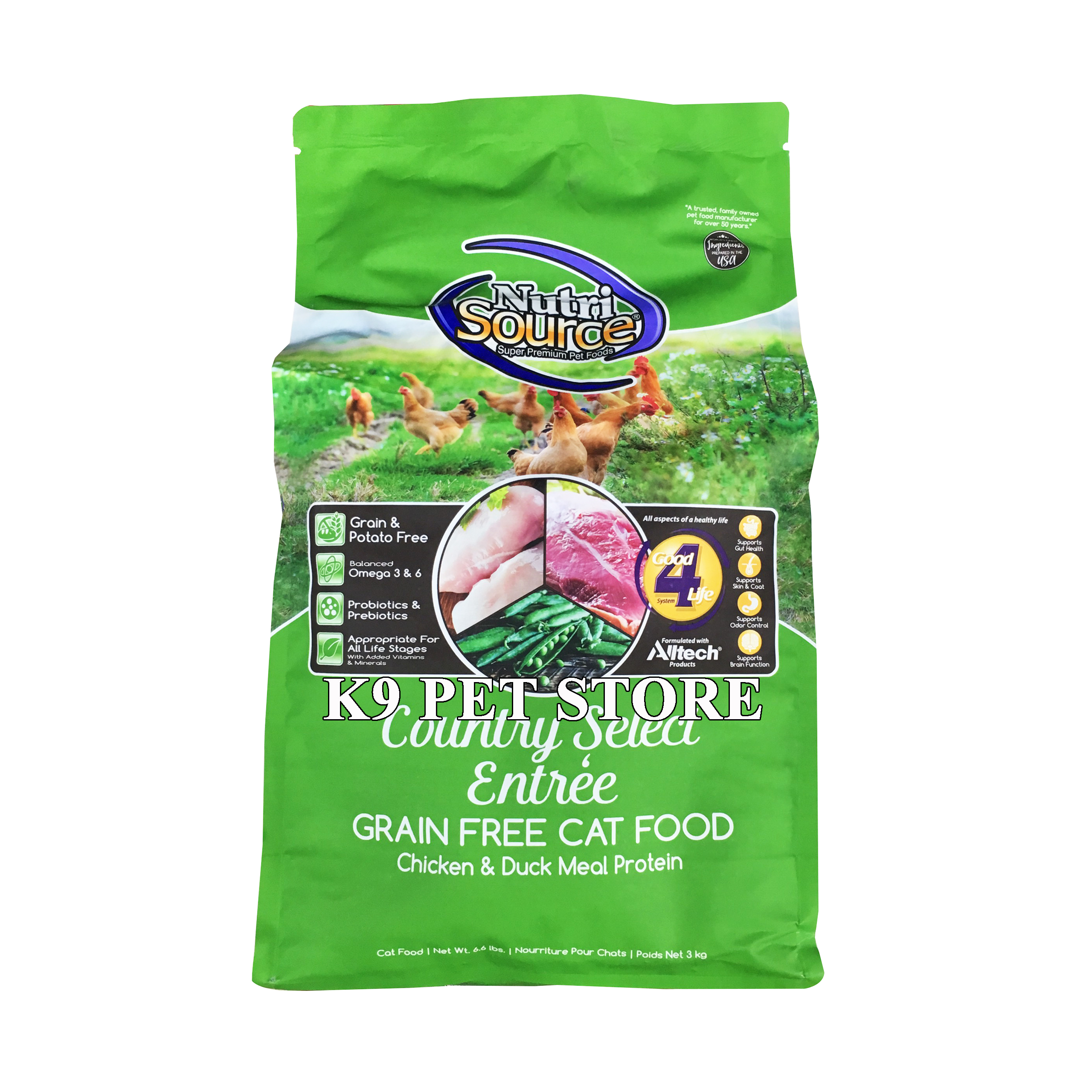 Nutri Source Grain Free - Thức ăn cao cấp không ngũ cốc cho mèo mọi lứa tuổi 6.6lbs (3kg)