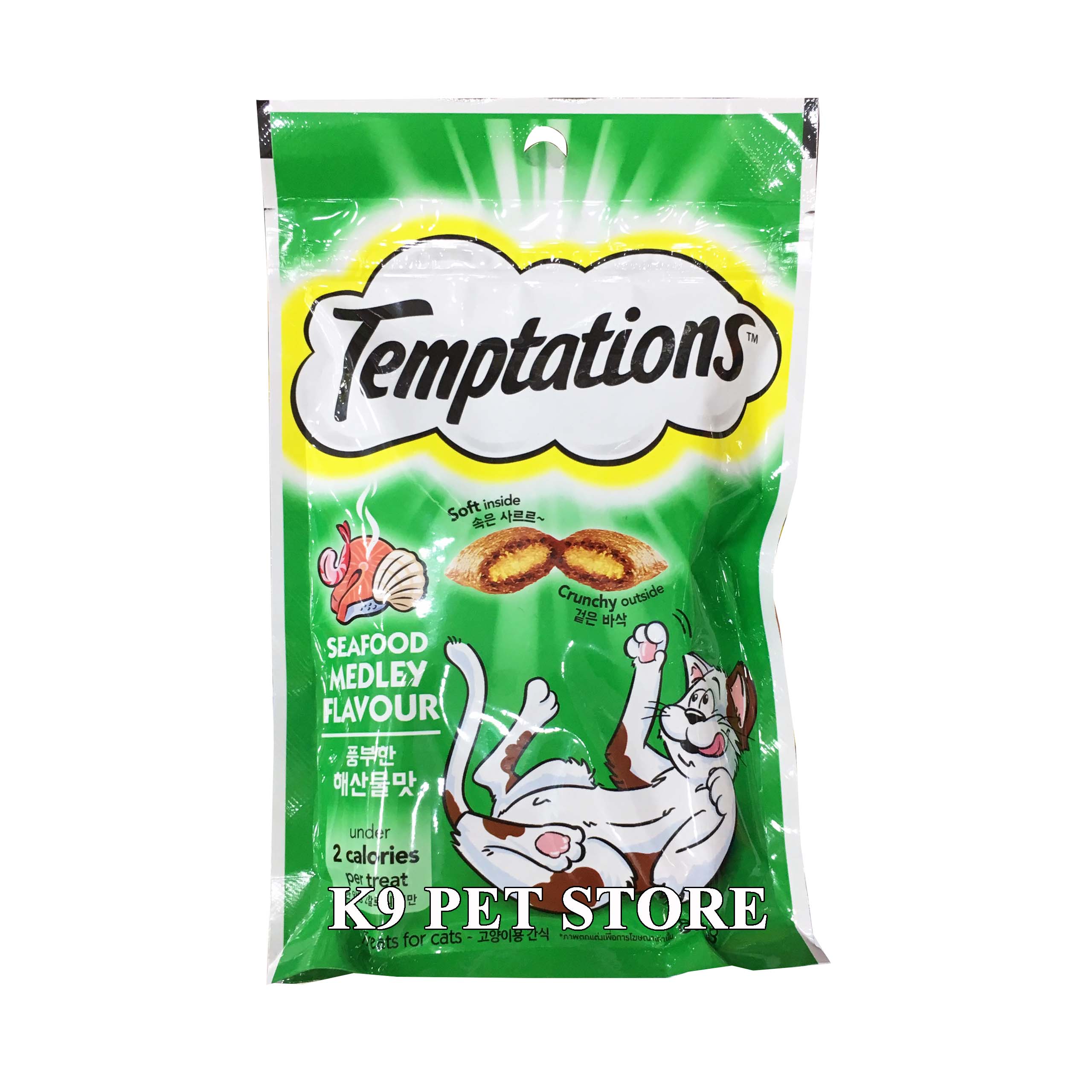 Bánh thưởng cho mèo Temptations 85gr vị hải sản