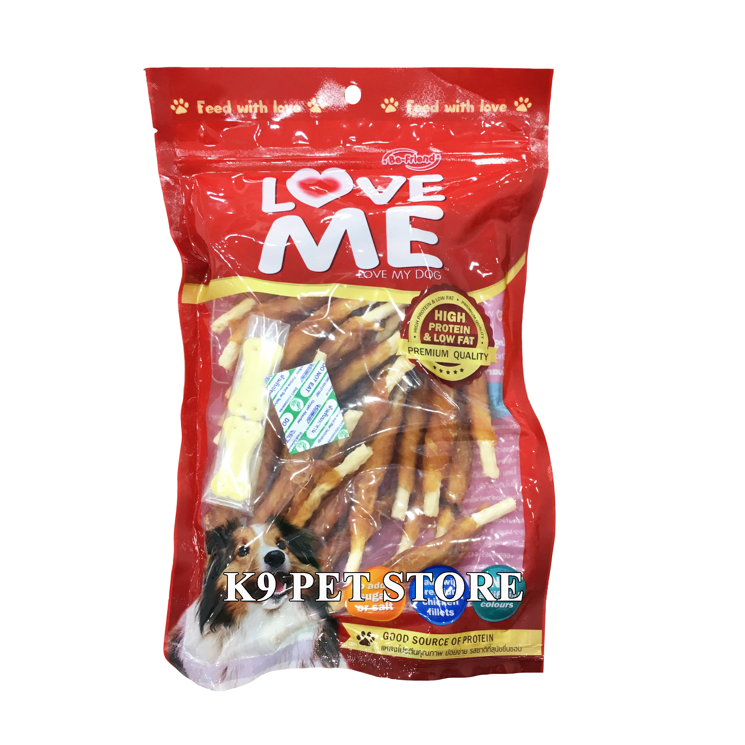 Thịt gà sấy khô cho chó Love Me 350g (2212)