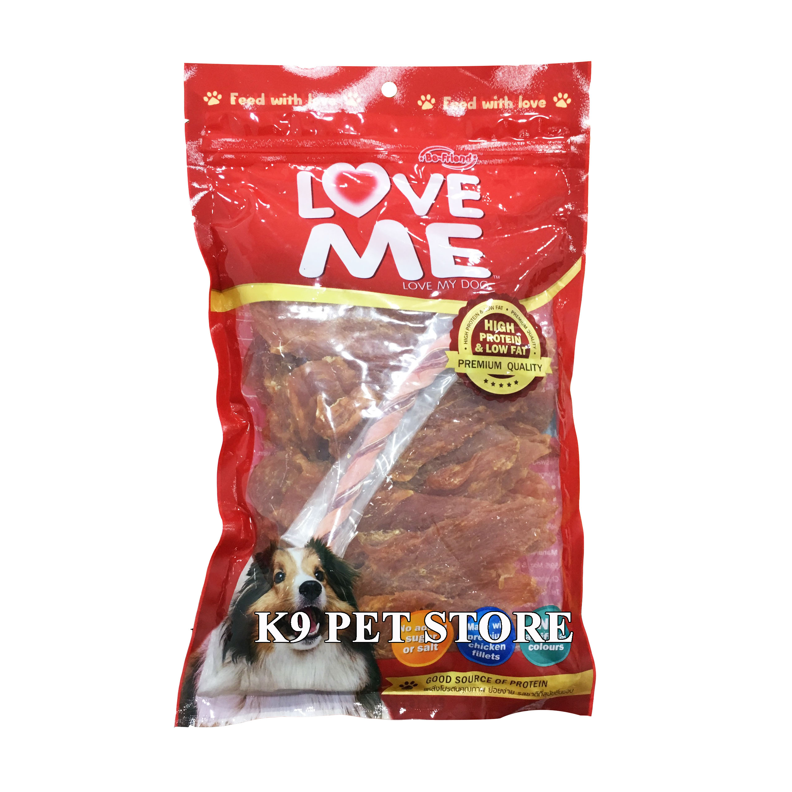 Thịt gà sấy khô cho chó Love Me 350g (2236)