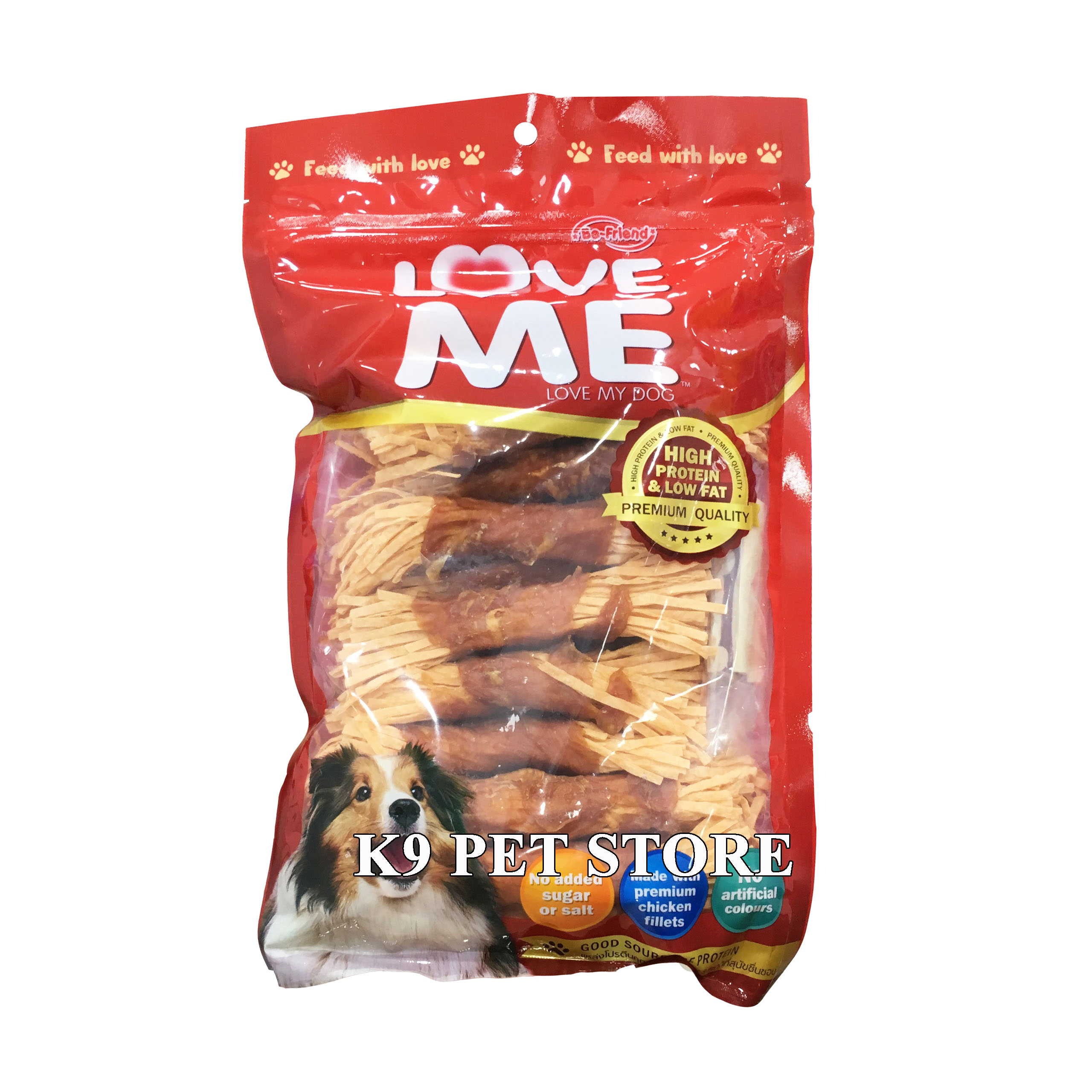 Thịt gà sấy khô cho chó Love Me 350g (2625)