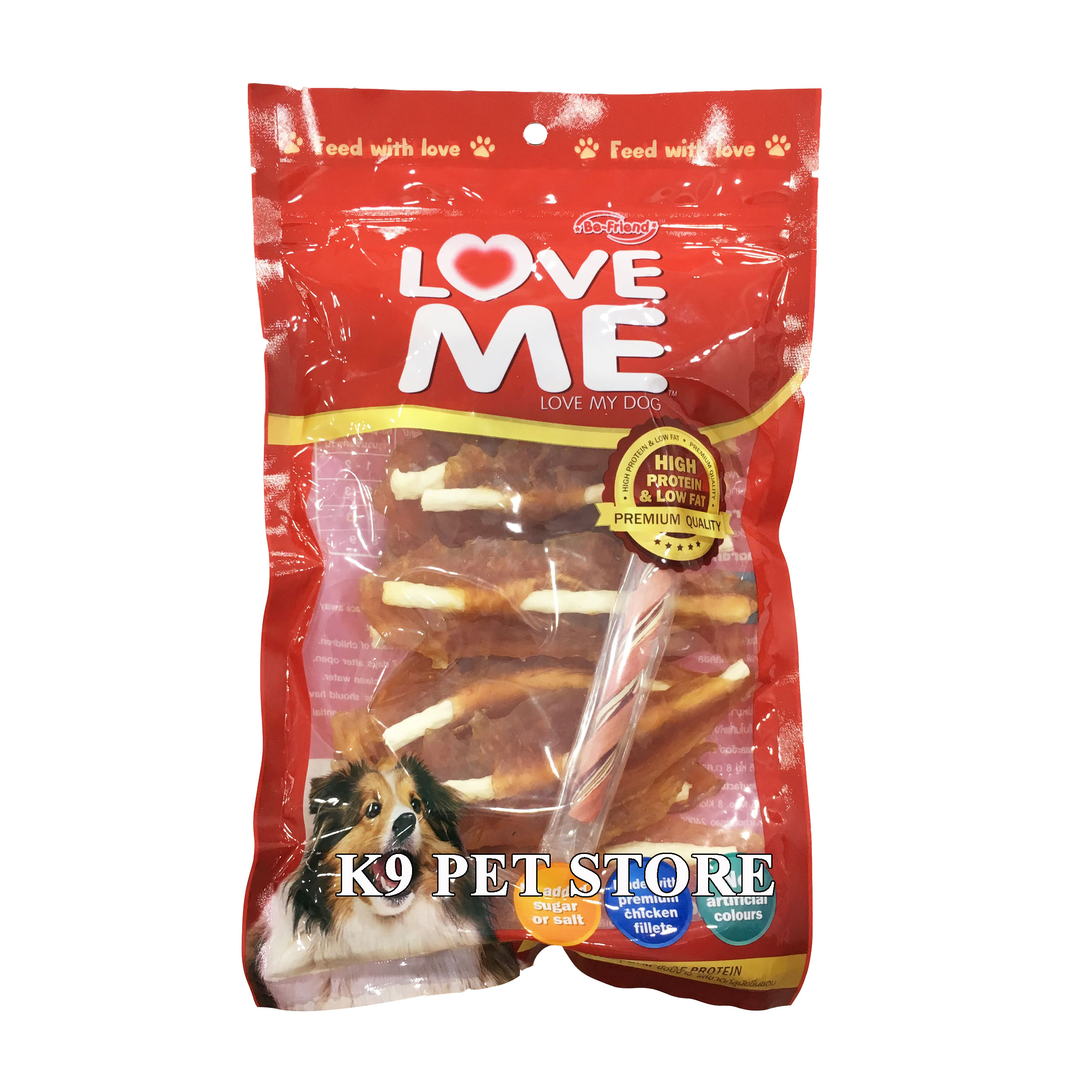 Thịt gà sấy khô cho chó Love Me 350g (3445)