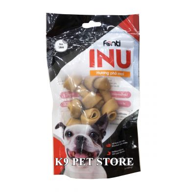 Xương gặm hình nơ Fonti Inu cho chó vị phô mai gói 100g (6 miếng)