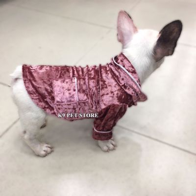 Áo ngủ nhung có cổ cho chó, mèo
