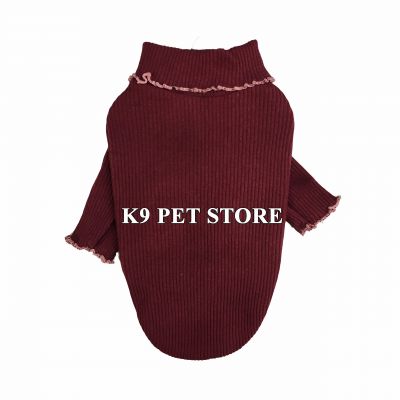 Áo len cổ lọ cho chó mèo