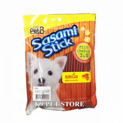 Bánh thưởng cho chó Pet8 - Sasami Stick vị Beef (Bò) 280g