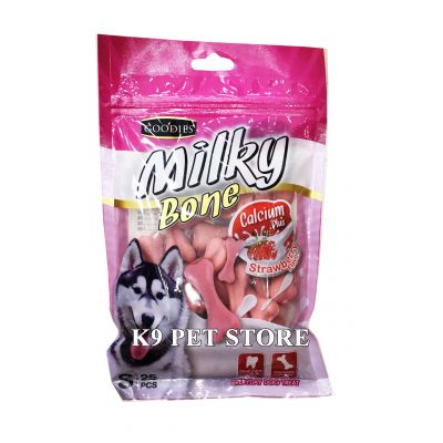 Goodies Milky Bone Strawberry size S 25pcs - Xương vị dâu bổ sung canxi cho chó