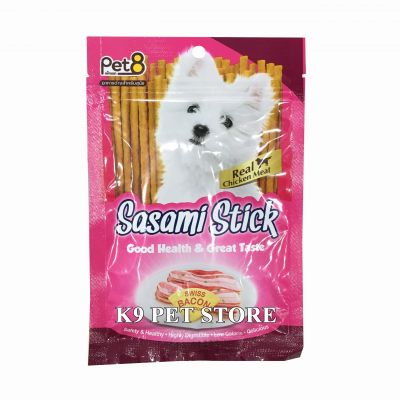 Snack cho chó Pet8 - Sasami Stick vị Bacon (Thịt xông khói) 75g