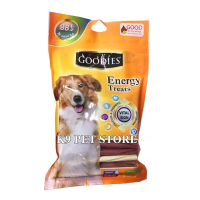 Xương nhai sạch răng Goodies gói 500gr (que tròn xoắn tổng hợp))