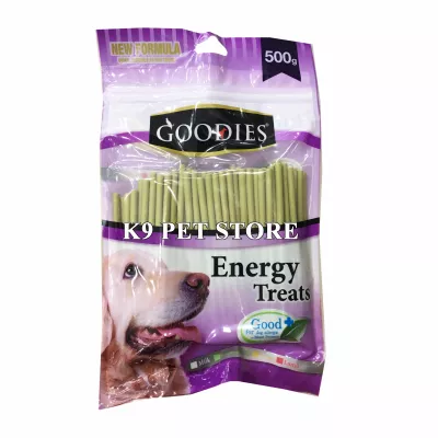 Xương nhai sạch răng Goodies gói 500gr (que tròn mềm vị rau)