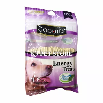 Xương nhai sạch răng Goodies gói 500gr (que tròn mềm vị sữa)