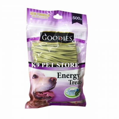 Xương nhai sạch răng Goodies gói 500gr (que xoắn vị rau)