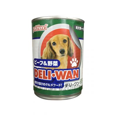 Pate cho chó Deli-Wan vị bò và rau 375g (xanh)