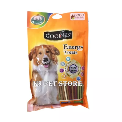 Xương nhai sạch răng Goodies gói 500gr (que tròn mềm tổng hợp)