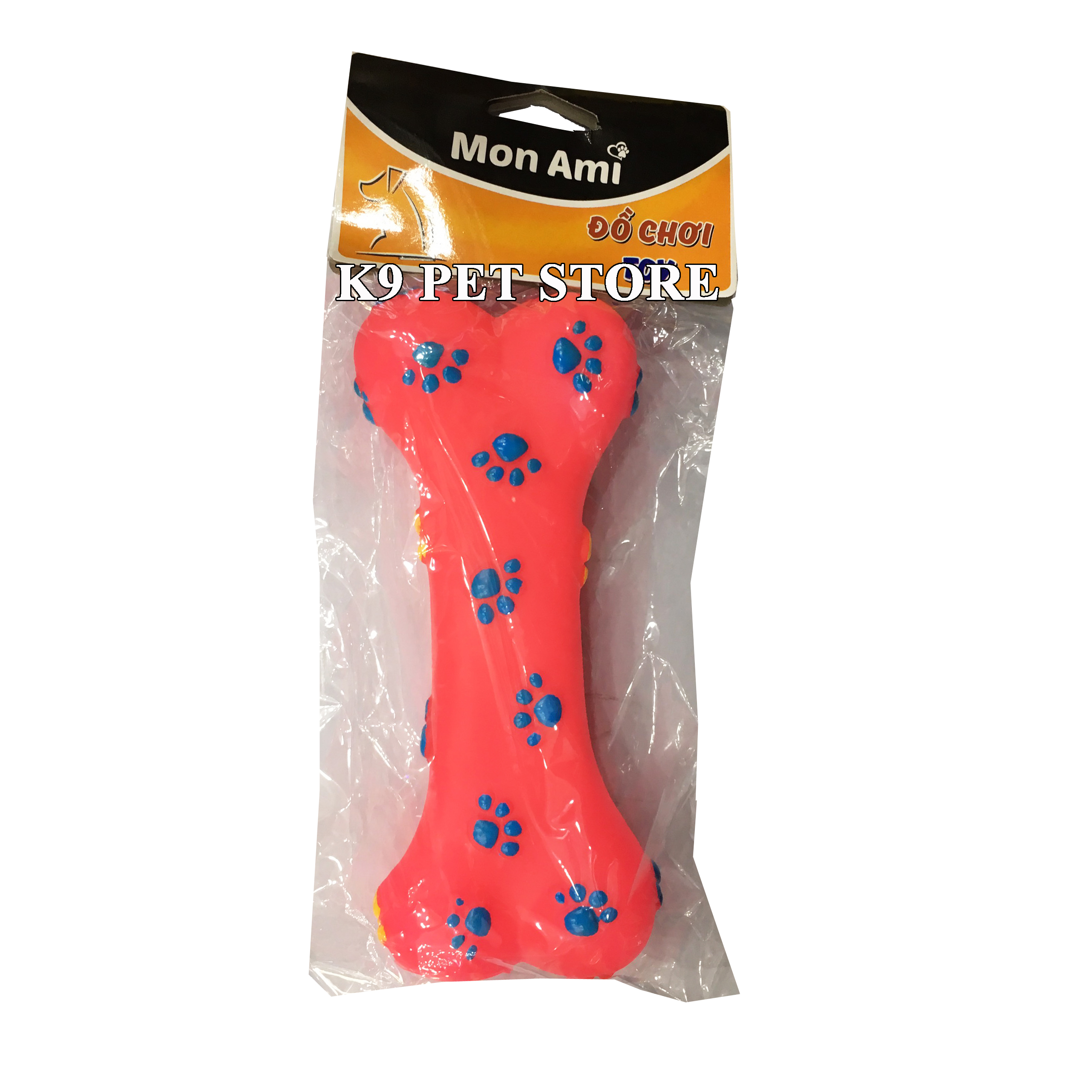 Đồ chơi xương gặm chút chít màu hồng cho chó