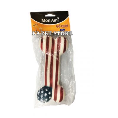 Đồ chơi xương gặm chút chít cờ Mỹ cho chó