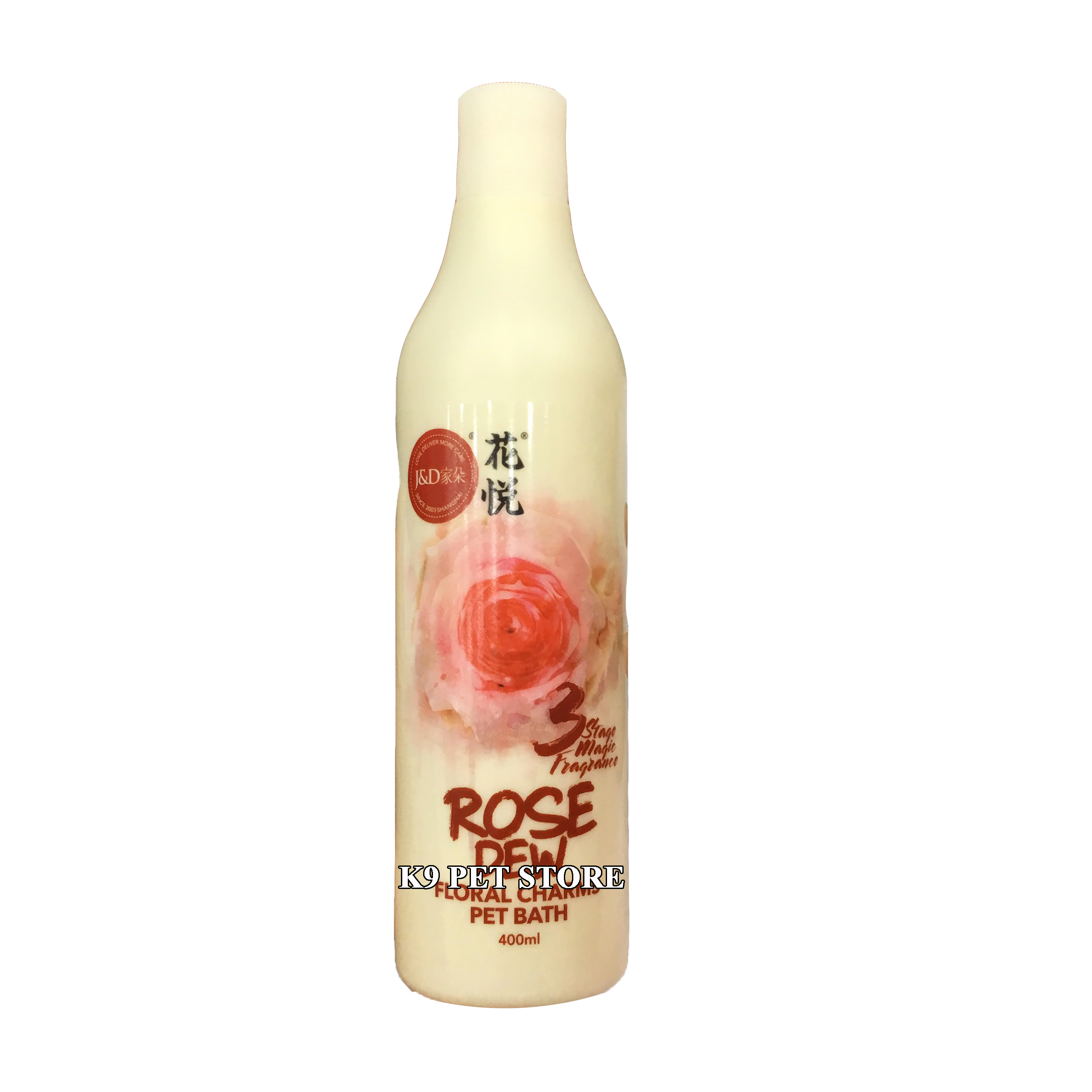 Sữa tắm cho chó mèo khử mùi hôi, cải thiện chức năng da Joyce & Dolls Flowral Charms hương Rose Dew 400ml