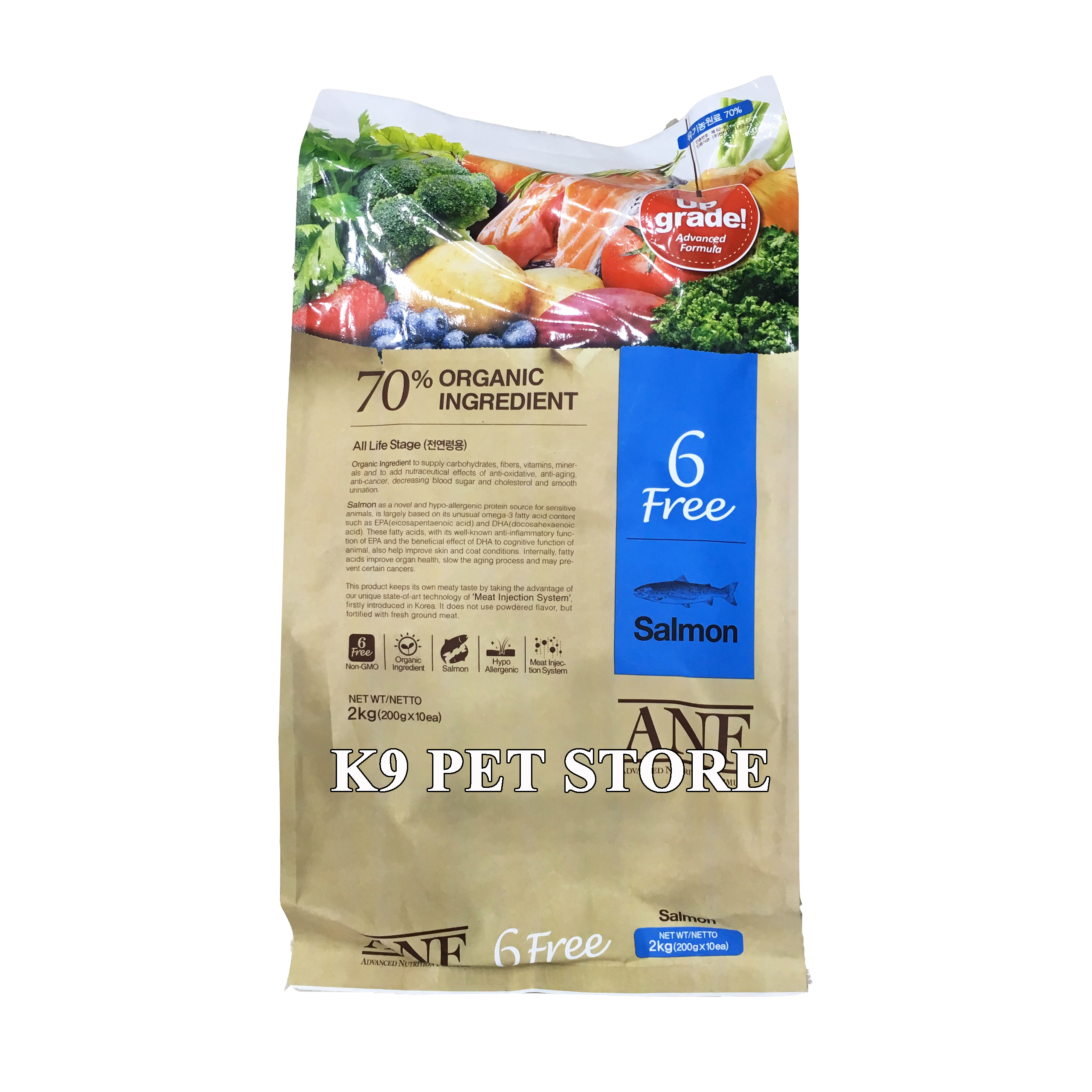 Thức ăn cho chó Organic ANF vị cá hồi 2kg