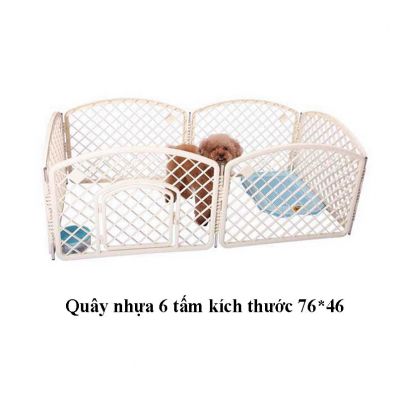 Quây nhựa 6 tấm cho chó 76*46 (nhiều màu)