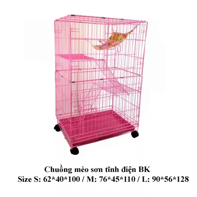 Chuồng mèo sơn tĩnh điện 3 size (nhiều màu)