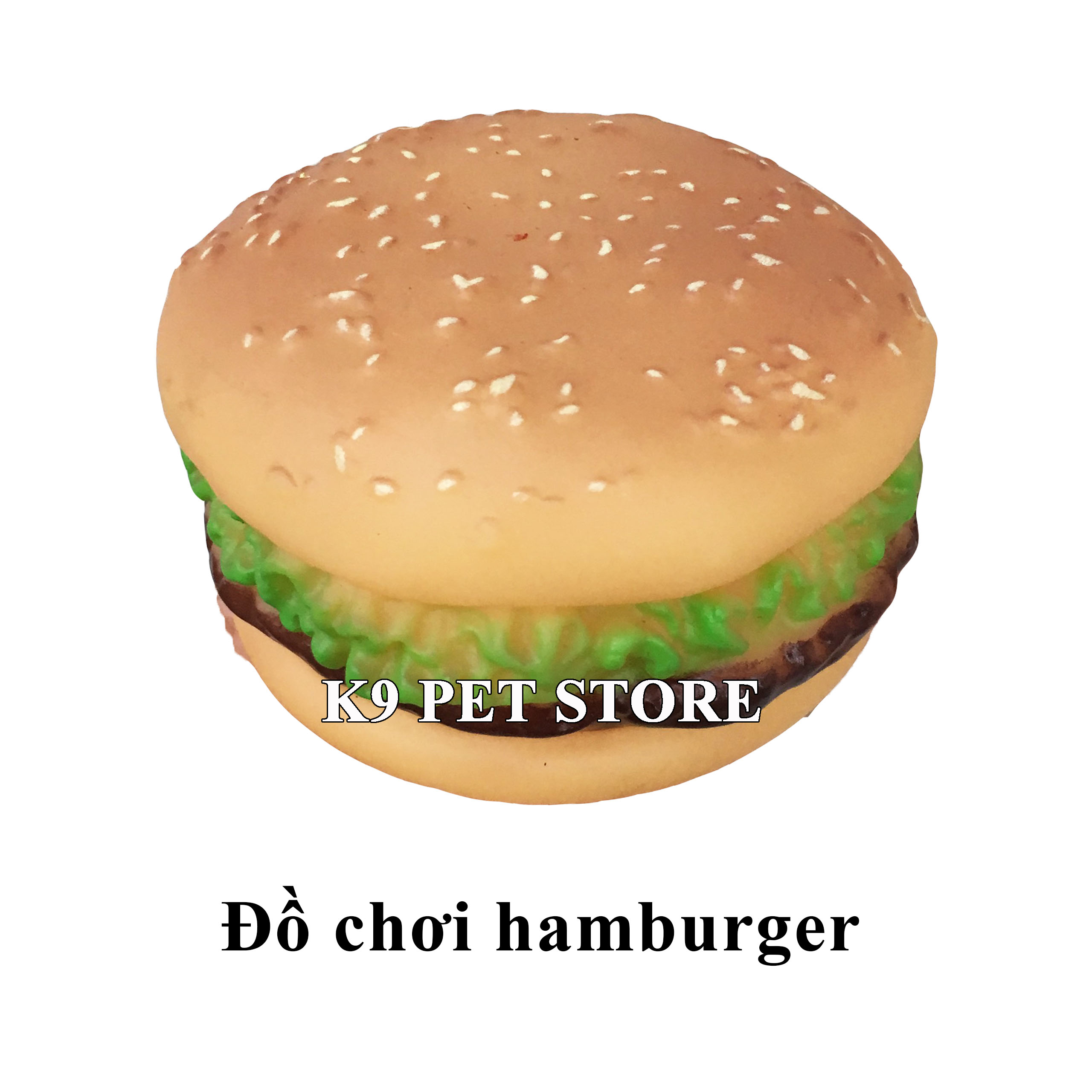 Đồ chơi cho chó gặm kêu chút chít bánh hamburger