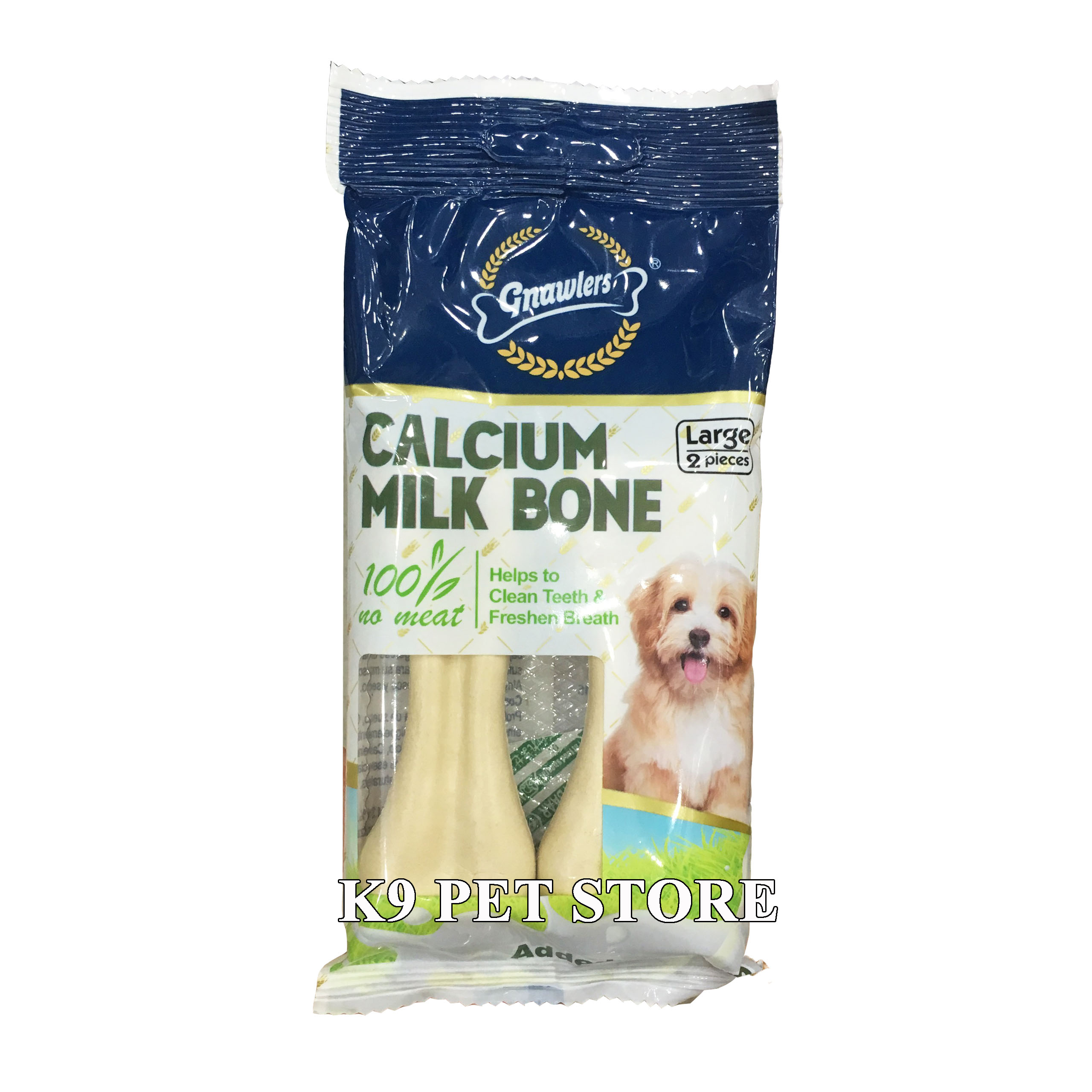 Xương gặm bổ sung canxi cho chó Gnawlers Calcium Milk Bone (2pcs)