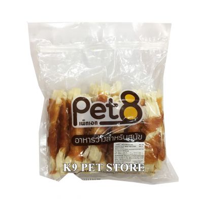 [JJA53] Khô gà Pet8 cho chó gói 350gr - Chicken fitllet wrap fish strap