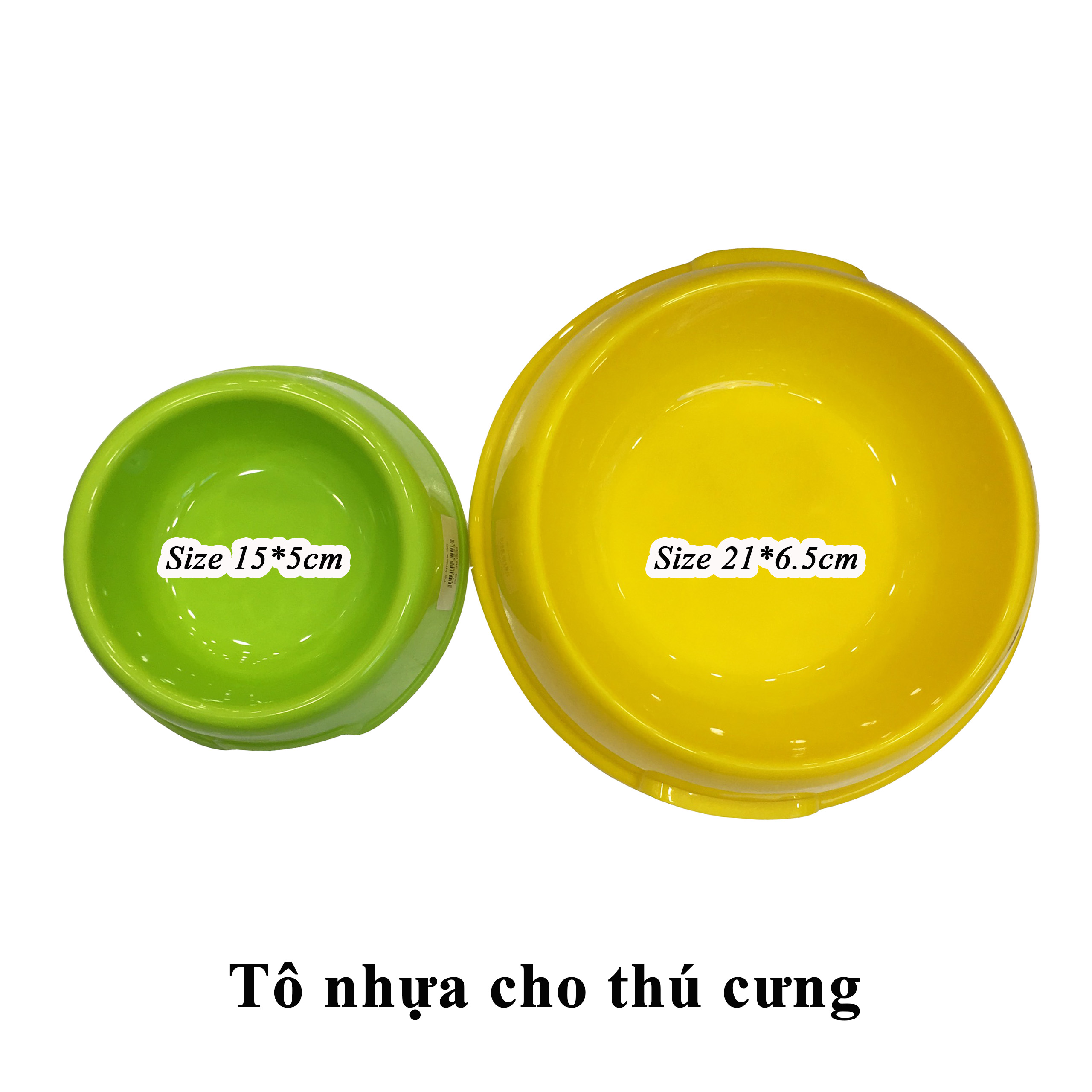 Tô nhựa cho chó, mèo size L 21*6.5