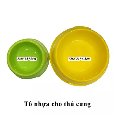 Tô nhựa cho chó, mèo size L 21*6.5