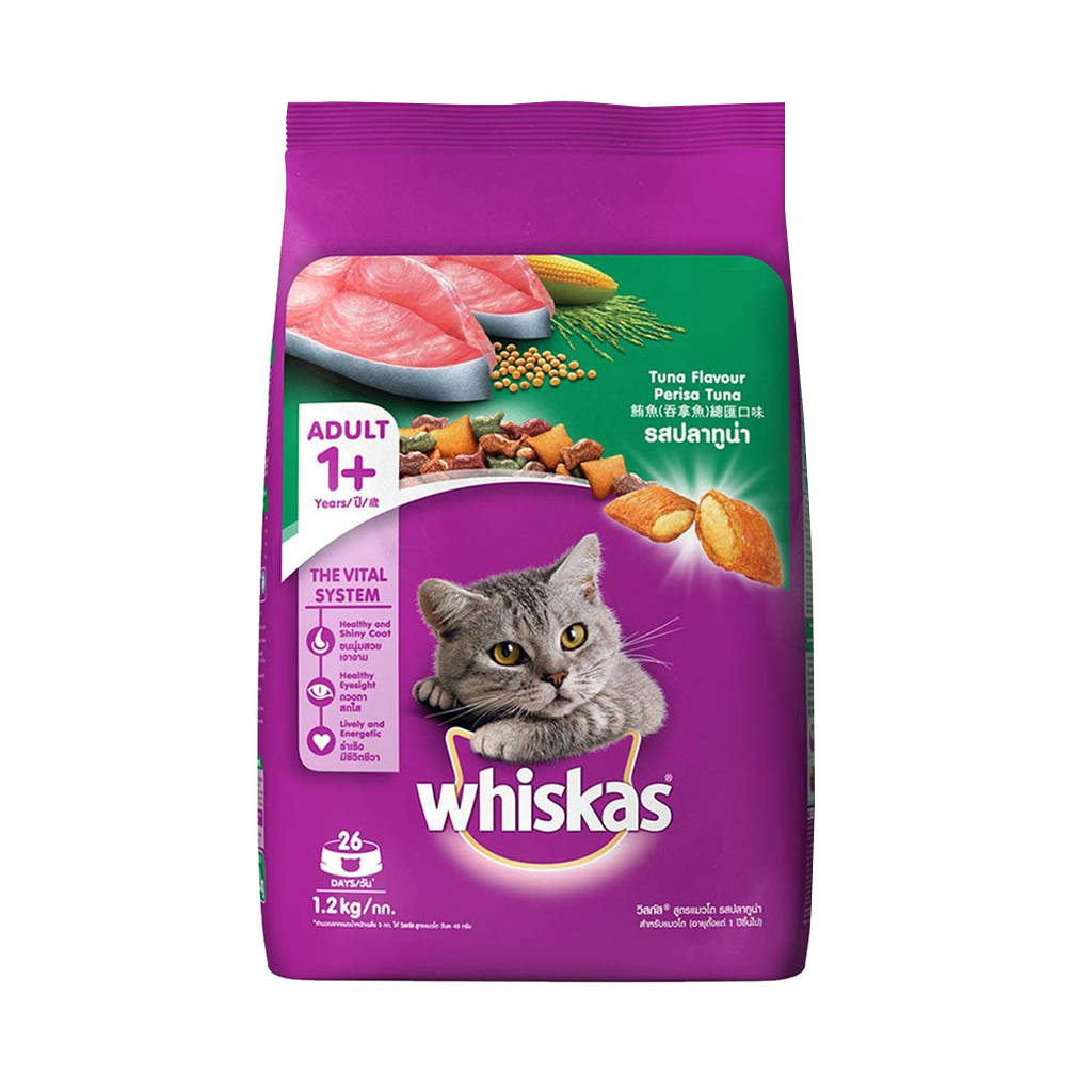 Thức ăn cho mèo trưởng thành Whiskas 1.2kg (cá ngừ)