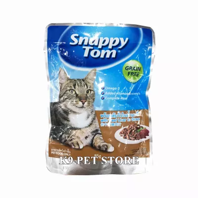 Sappy Tom Grain Free - Pate cho mèo mọi lứa tuổi vị bò gan gói 85g (Gravy)