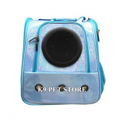 Balo vận chuyển thú cưng bằng da bóng lấp lánh